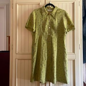 Brynn Walker, green linen/cotton tunic or short dress